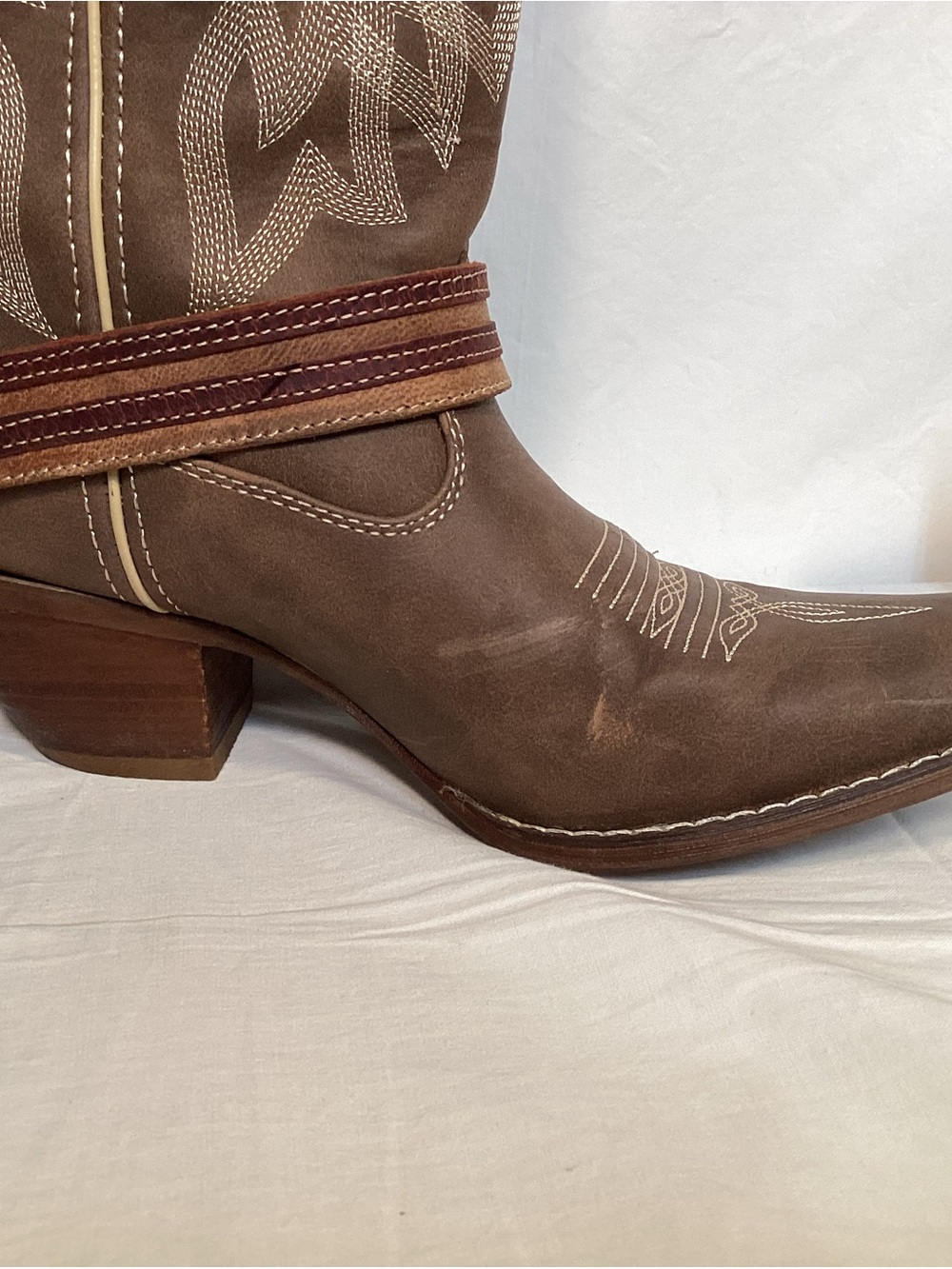 Durango Crush Women’s Flag Western Cowboy Boots Brown Khaki Size 8 - Picture 8 of 16